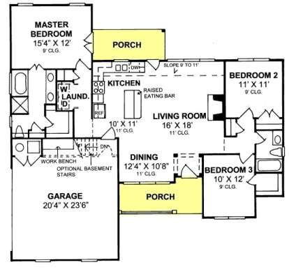 Floorplan 1 for House Plan #4848-00204