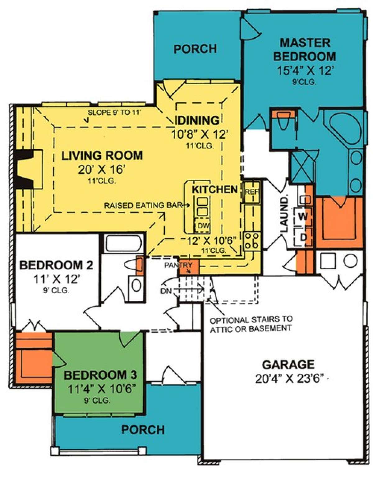 Floorplan 1 for House Plan #4848-00206