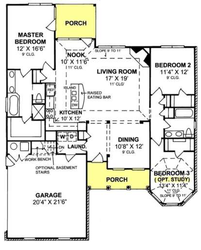 Floorplan 1 for House Plan #4848-00207