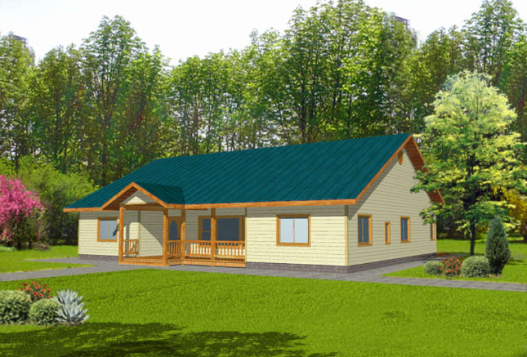 Ranch House Plan #039-00136 Elevation Photo