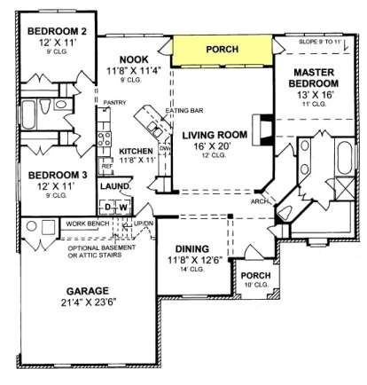 Floorplan 1 for House Plan #4848-00210