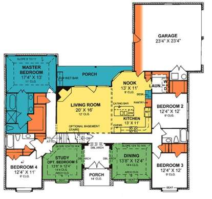 Floorplan 1 for House Plan #4848-00211