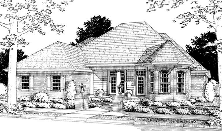 European House Plan #4848-00212 Elevation Photo