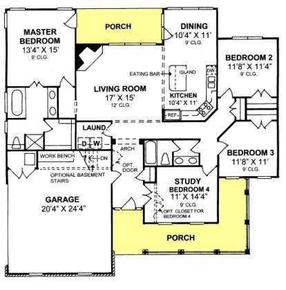 Floorplan 1 for House Plan #4848-00213