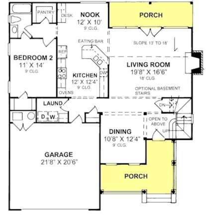 Floorplan 1 for House Plan #4848-00215