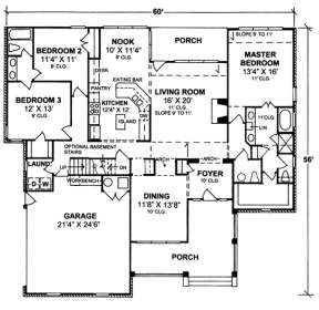 Floorplan 1 for House Plan #4848-00220