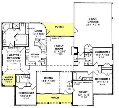 Floorplan 1 for House Plan #4848-00222