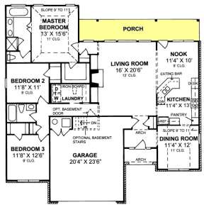 Floorplan 1 for House Plan #4848-00224