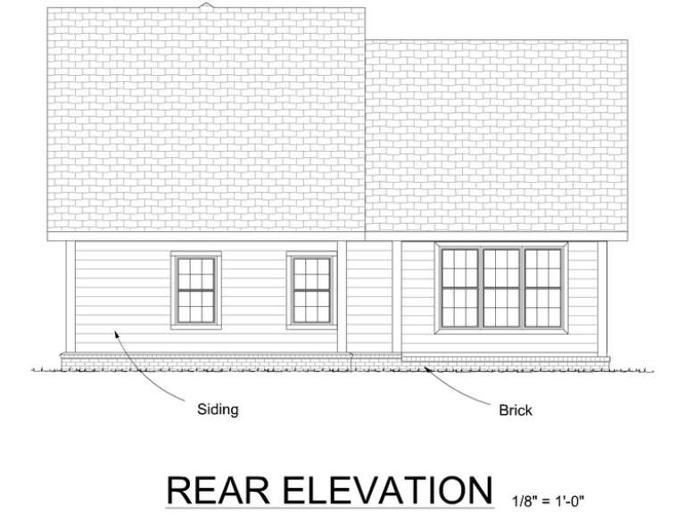 Narrow Lot House Plan #4848-00227 Elevation Photo