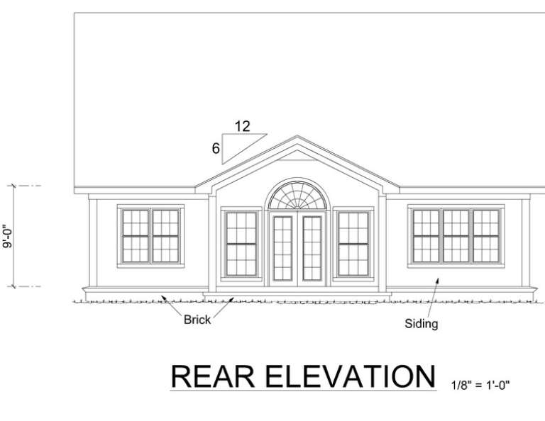Narrow Lot House Plan #4848-00229 Elevation Photo