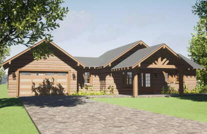 Cabin House Plan #028-00003 Elevation Photo