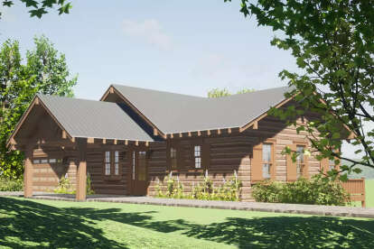 Cabin House Plan #028-00003 Elevation Photo