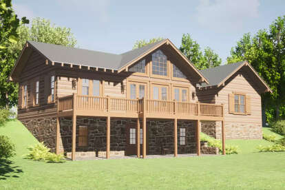 Cabin House Plan #028-00003 Elevation Photo