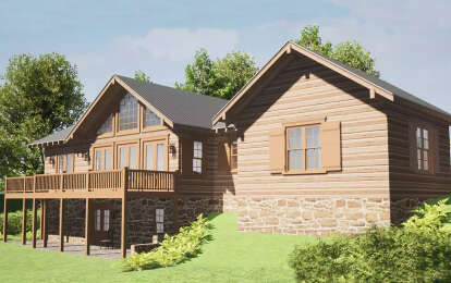 Cabin House Plan #028-00003 Elevation Photo