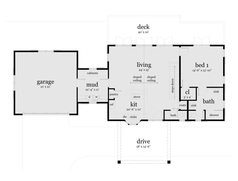 House Plan House Plan #139 Drawing 1