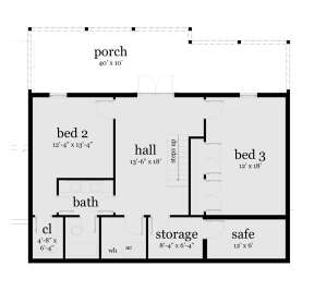 Basement Floor Plan for House Plan #028-00003