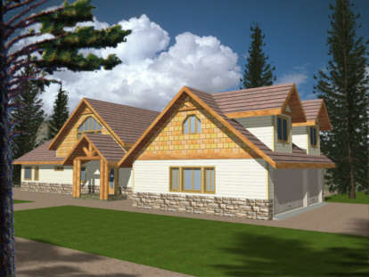 Lake Front House Plan #039-00138 Elevation Photo