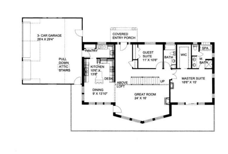 House Plan House Plan #1390 Drawing 1