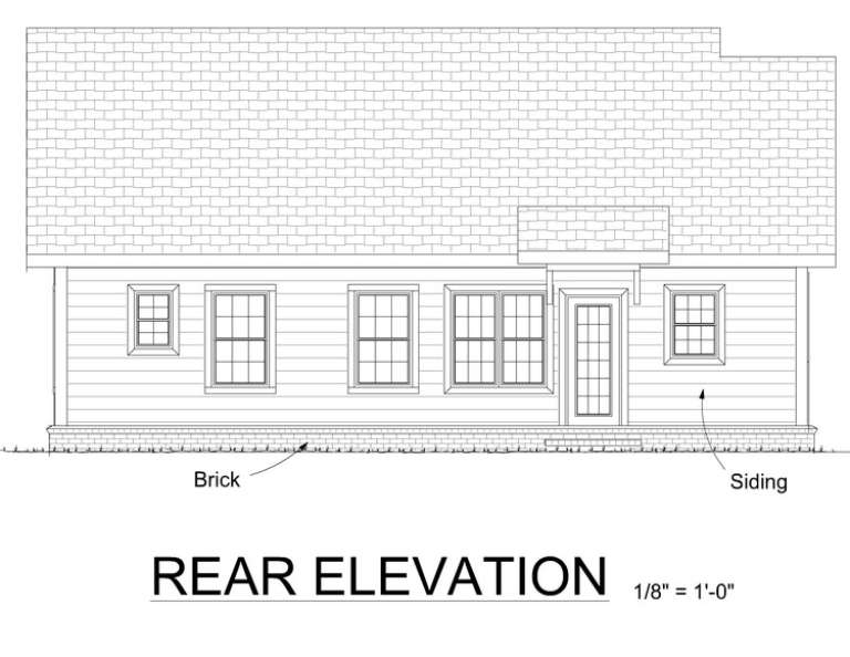 Ranch House Plan #4848-00230 Elevation Photo
