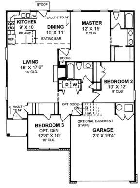 Floorplan 1 for House Plan #4848-00230