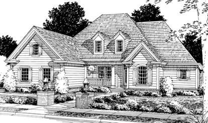 4 Bed, 3 Bath, 2318 Square Foot House Plan - #4848-00232