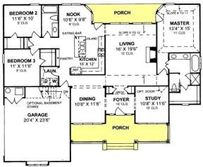 Floorplan 1 for House Plan #4848-00233