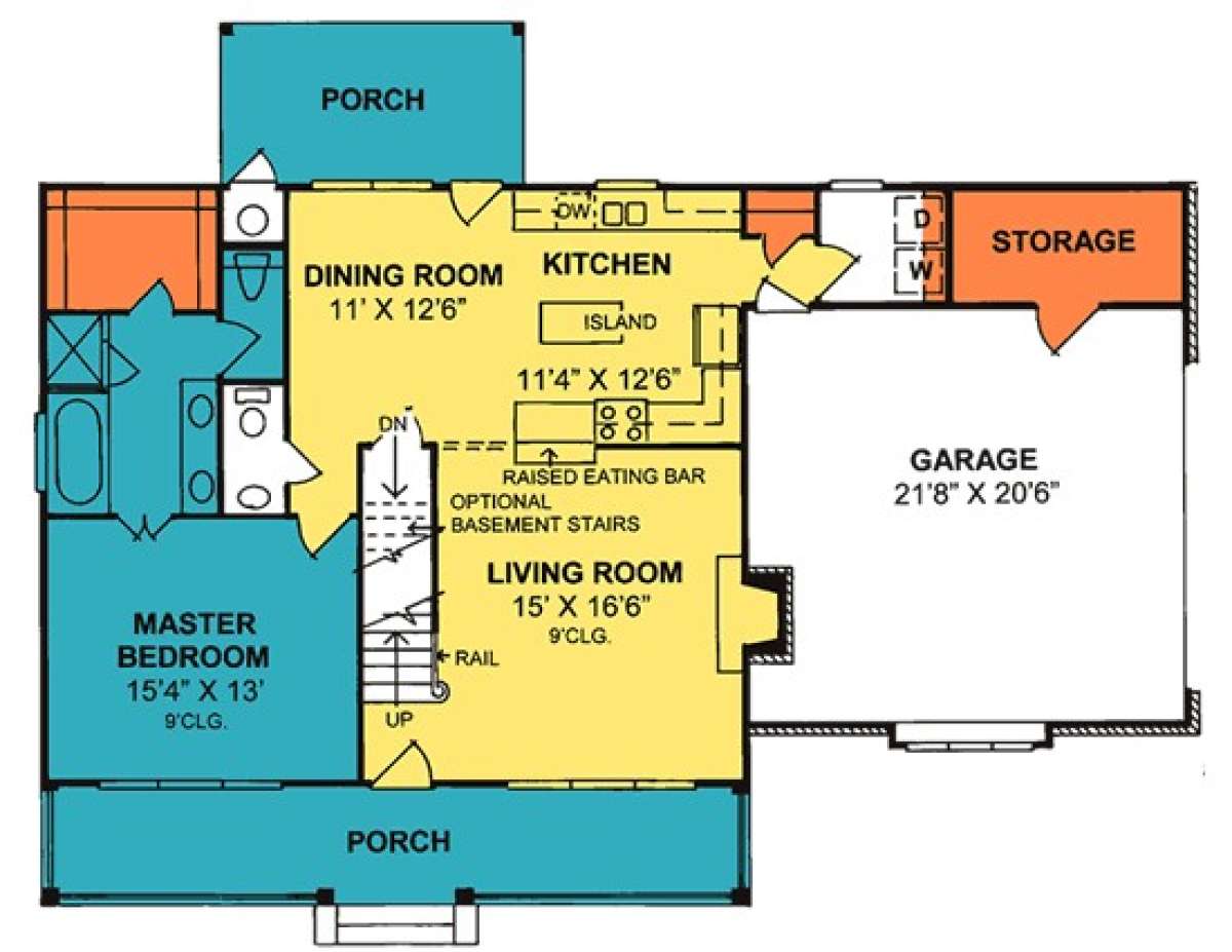 Floorplan 1 for House Plan #4848-00236