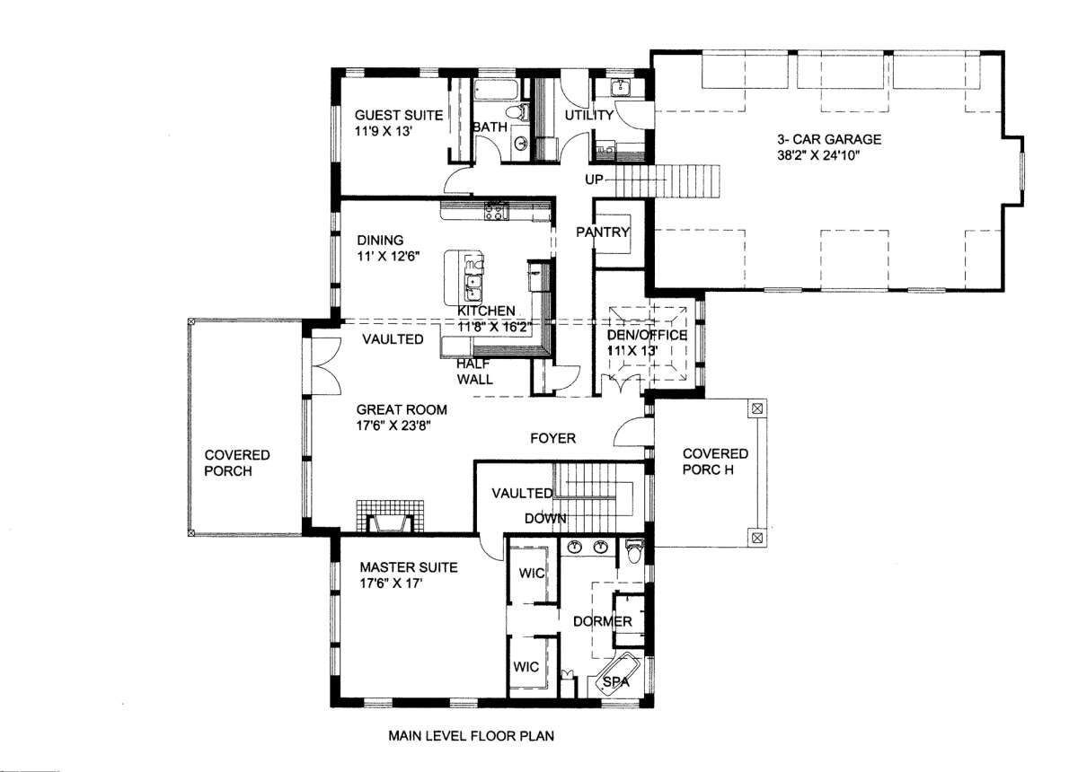 Basement Floor for House Plan #039-00139