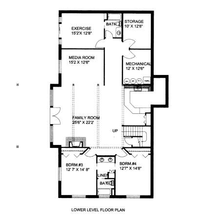 Basement for House Plan #039-00139