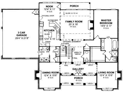 Floorplan 1 for House Plan #4848-00240