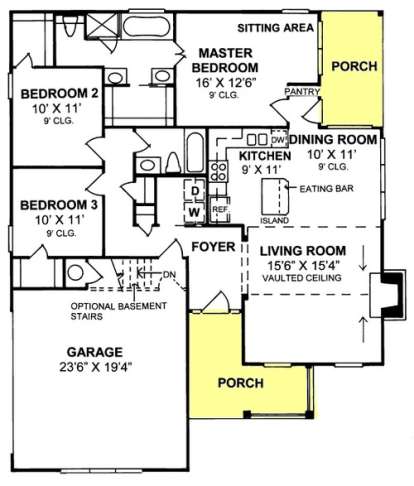 Floorplan 1 for House Plan #4848-00241