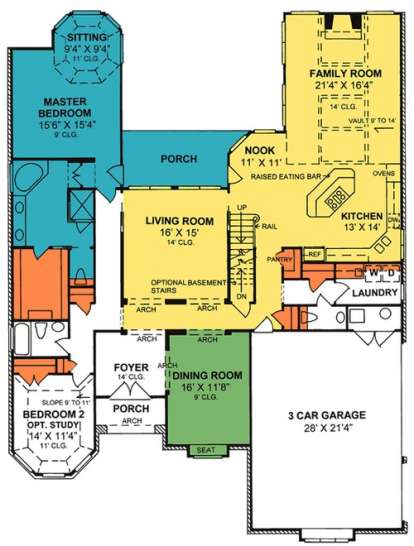 Floorplan 1 for House Plan #4848-00244