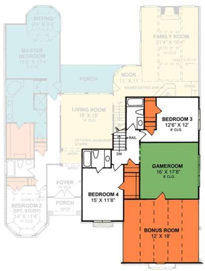 Floorplan 2 for House Plan #4848-00244