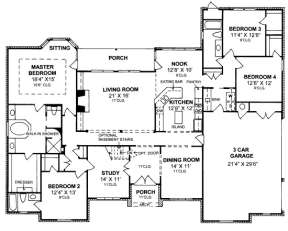 Floorplan 1 for House Plan #4848-00249