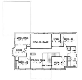 Second Floor for House Plan #039-00140