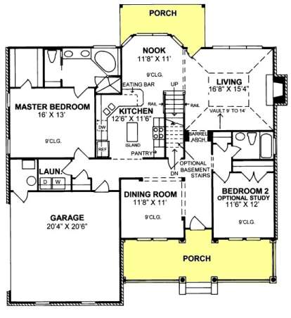 Floorplan 1 for House Plan #4848-00250