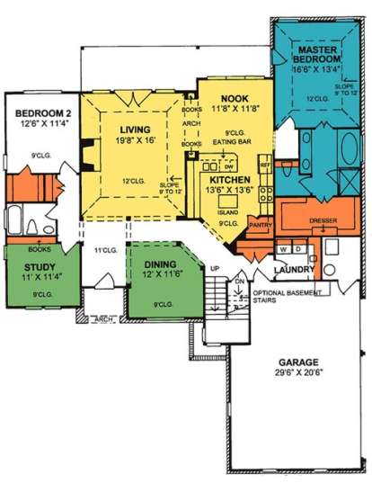 Floorplan 1 for House Plan #4848-00253