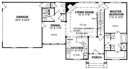 Floorplan 1 for House Plan #4848-00257