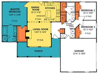 Floorplan 1 for House Plan #4848-00265