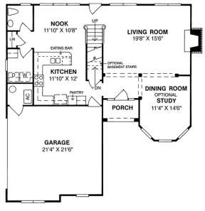 Floorplan 1 for House Plan #4848-00266