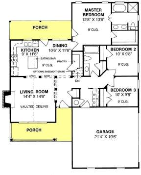 Floorplan 1 for House Plan #4848-00268