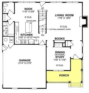 Floorplan 1 for House Plan #4848-00269