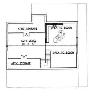 Loft Floor for House Plan #039-00142