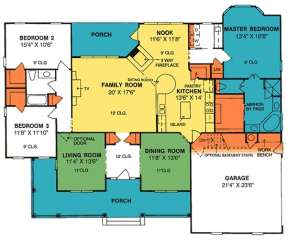 Floorplan 1 for House Plan #4848-00274