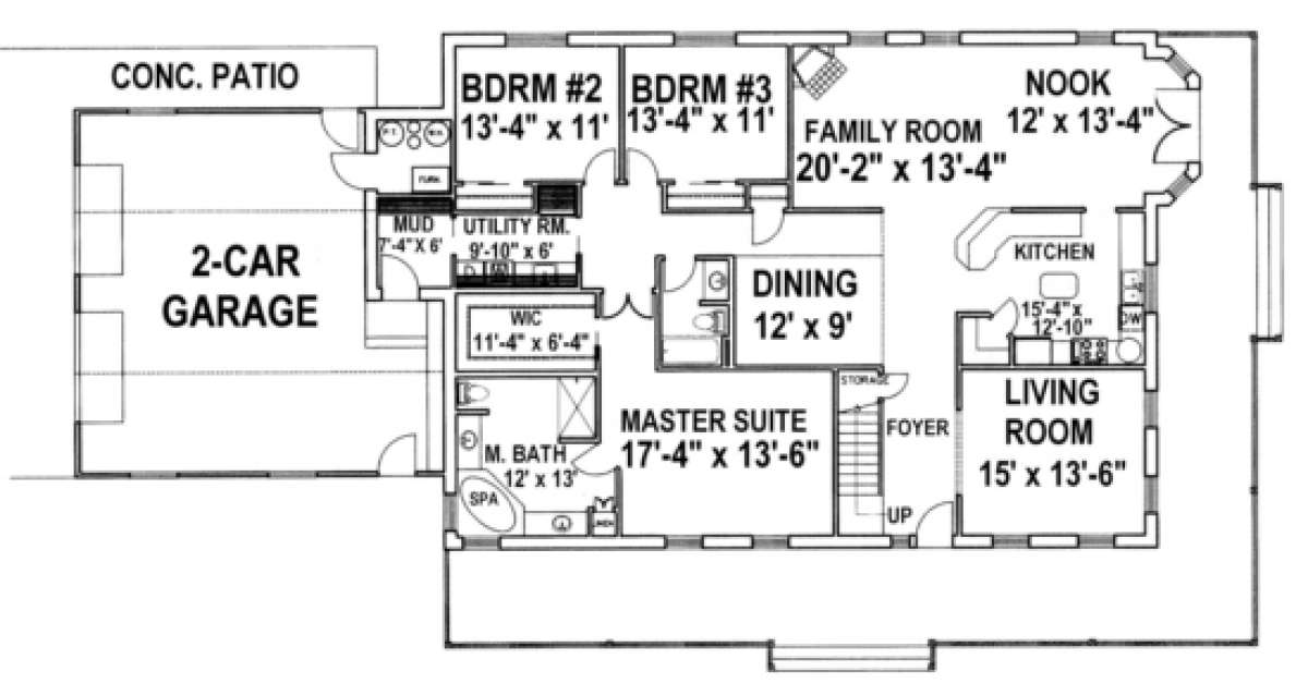 Main Floor for House Plan #039-00143