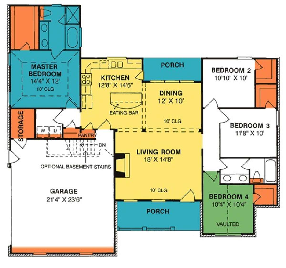 Floorplan 1 for House Plan #4848-00281