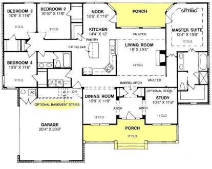 Floorplan 1 for House Plan #4848-00283
