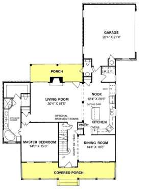 Floorplan 1 for House Plan #4848-00284