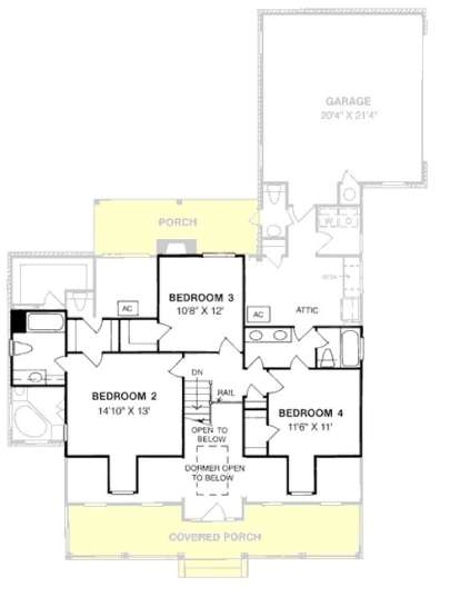 Floorplan 2 for House Plan #4848-00284