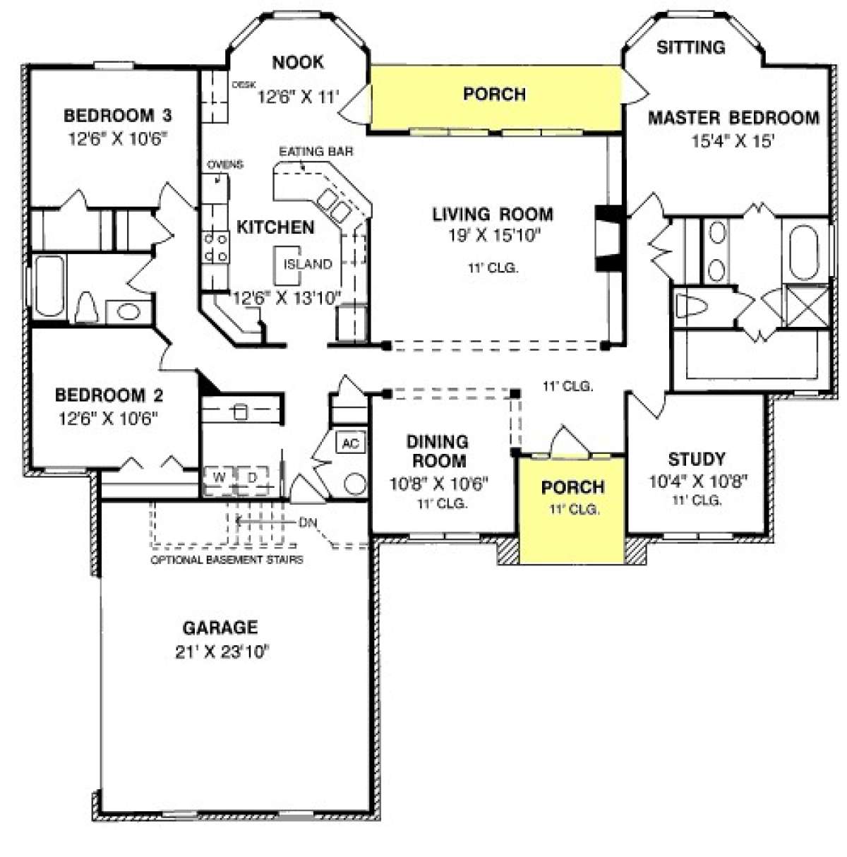 Floorplan 1 for House Plan #4848-00287
